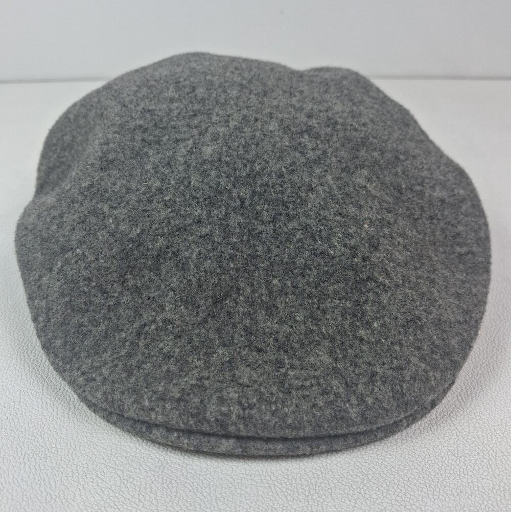 Kangol 504 Wool Flat Cap Charcoal Gray Hat Mens Large Driving Golf Newsboy Style